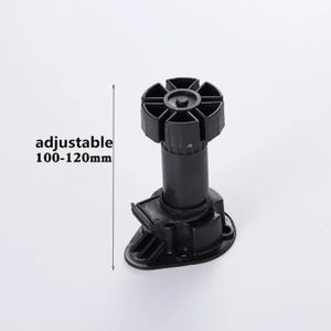 PIED DE MEUBLE Noir-100-120mm - Pied d'armoire de cuisine réglabl