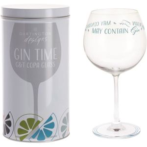 GIN Verre Ballon Gin Time–« May Contain Gin »[n2146]