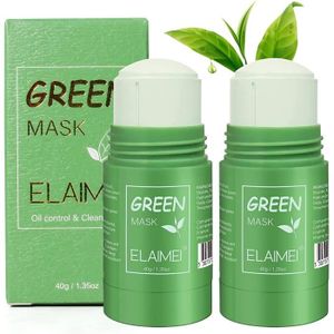 GOMMAGE VISAGE Masque au thé vert pour le visage,masque à l'argile, dissolvant de points noirs avec extrait de thé vert,améliore le teint de la pea