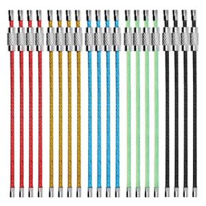Lezed 20 PCS Porte-cl/és DE 25 mm avec Cha/îne Anneaux de Porte-cl/é en Acier Anneaux de Porte-cl/é en Acier INOX pour Bricolage Paquet DE 20 pi/èces, 25mm Loisirs Cr/éatifs by