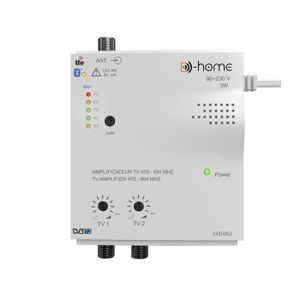 Amplificateur/ Distributeur Tv 29 dB réglable avec 1 entree-2 sorties