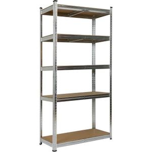 Etagère charges lourdes 5 plateaux - L90 x P40 x H180 cm  - 150kg / plateau
