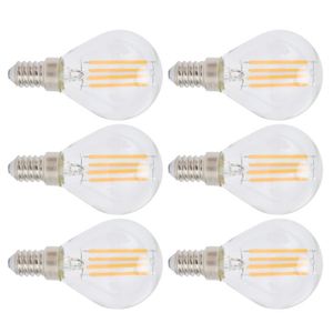 AMPOULE - LED Mxzzand Ampoule G45 6 pièces G45 Vintage Ampoule Transparent E14 Base Lampe pour La Maison Luminaires Décoratifs 6W 220V deco led