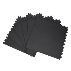 TAPIS - DALLES DE PARC Tapis de sol en mousse OOBEST - Ensemble de 6 - Dimensions 183,5 x 123,5 x 1,2 cm - Couleur noir