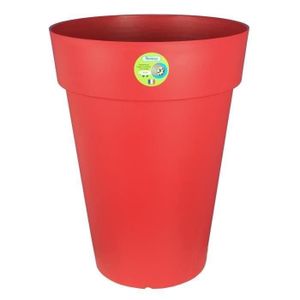 JARDINIÈRE - BAC A FLEUR RIVIERA Pot de fleurs Soleilla - Rond - Ø 40 x 53 cm - Rouge