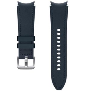 BRACELET MONTRE CONNEC. Bracelet Cuir Hybrid 20mm S/M pour Galaxy Watch Active 4 / Active 2 - Navy Samsung