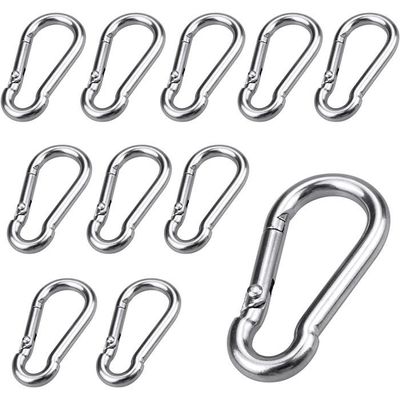 Lot De 24 Mousquetons Ronds, 5 Tailles Rondes, Anneaux Ouverts, Crochet