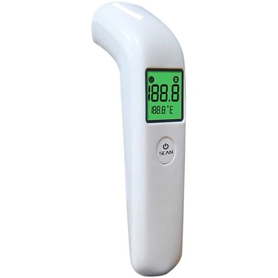 Thermomètre Frontal Infrarouge EUROPAPA Pour Bébé, Enfant & Adulte - Sans Contact, Alarme Fièvre, Mémoire 30 Mesures, °C/°F