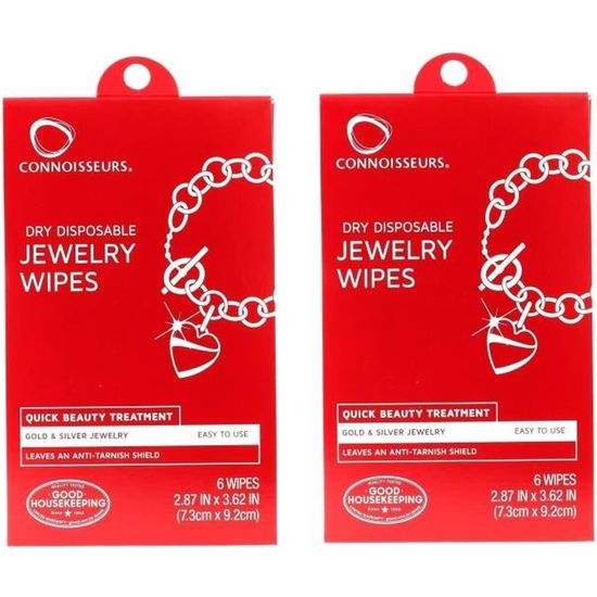 Lingette nettoyante pour bijoux en or et argent Connoisseurs