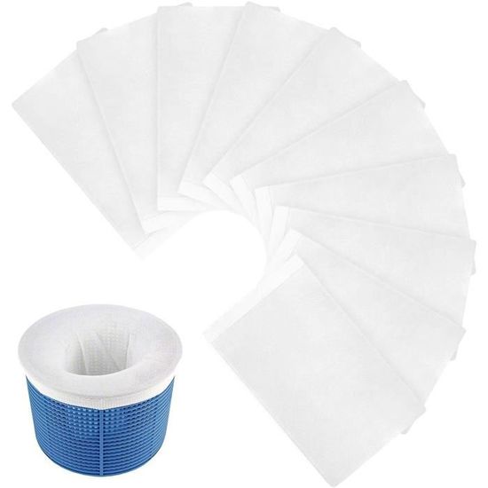 20 Pièces Chaussettes Skimmer Piscine Réutilisables Nylon - Filtre Skimmer Piscine Élastique Anti Pollen Feuilles Cheveux
