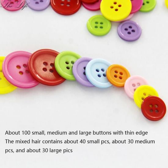 Lot De 50 Boutons Roses 6 Mm 2 Trous – Formes Variées (cœur, étoile, Fleur, Etc.) Pour Scrapbooking Et Couture