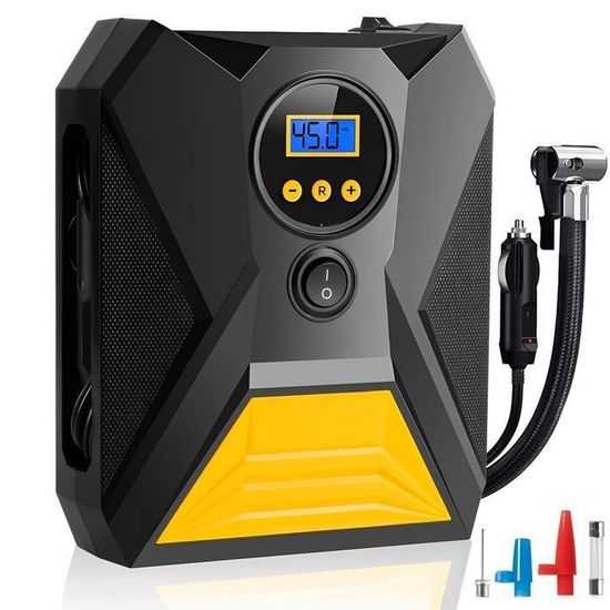 Gonfleur Pneus Portable 150 PSI 15000mAh - Compresseur Air Sans Fil Avec Manomètre LED Et Arrêt Auto