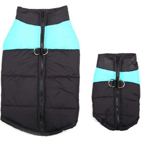 Petit Chien Vêtements Manteau pour chien Puppy Vêtements d'hiver imperméable pour animaux Veste de ski Veste XL Bleu