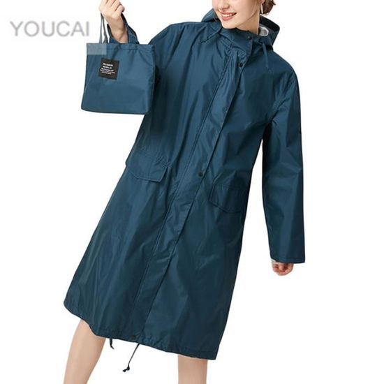 Veste De Pluie REI Elements – Femme, Taille L, Bleue, Capuche, Coque Nylon (occasion)