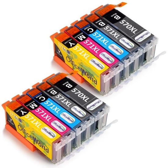 10er Set XL Druckerpatronen Für Canon PGI 570 & CLI 571 – Kompatibel Mit Pixma MG, TS Serien