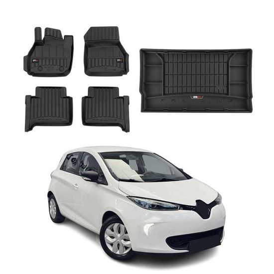 Juego Completo De Alfombrillas De Goma 3D Para Dacia Sandero 2 (2012-2020) - Color Negro, 4 Piezas