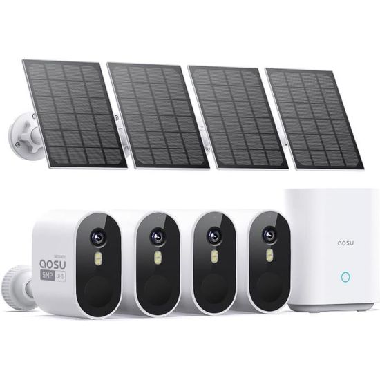 5Mp Caméra Surveillance Wifi Extérieure Sans Fil, Solar Security — free download