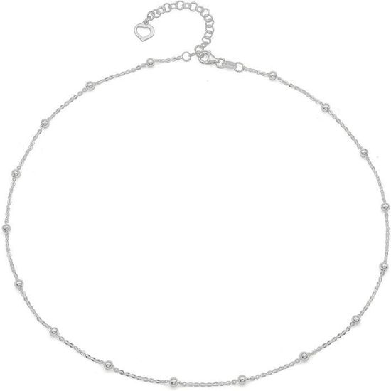 Collier Ras De Cou Femme Avec Perles En Argent 925, Plaqué Or Rose Ou Or Jaune 18 Carats