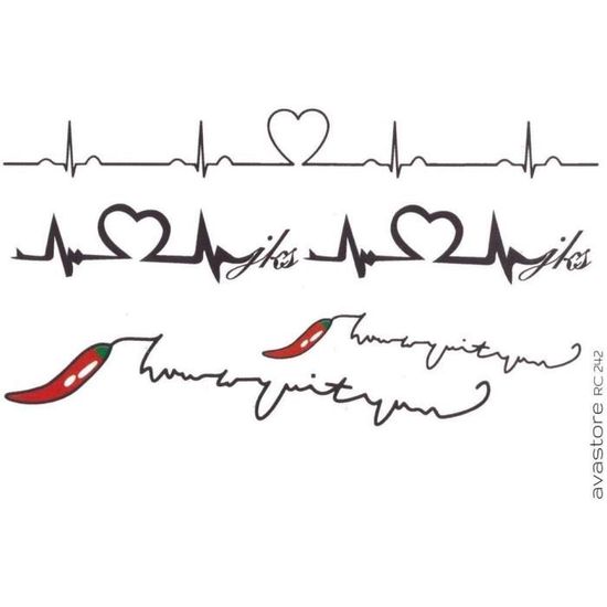 Ligne De Vie Tatouage Femme Battement De Coeur