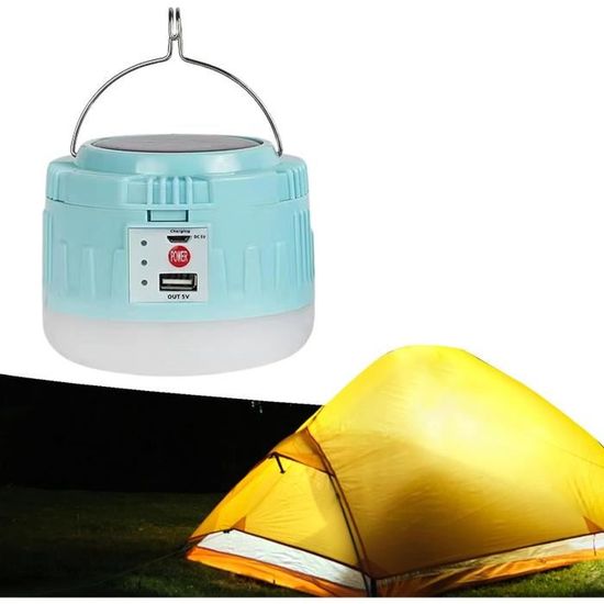 Lampe De Camping Gonflable Solaire - 250 Lumens, LED Blanc Froid - Semptec, étanche IP66, Batterie 4000 MAh - Pour Randonnée, Camping, Survie