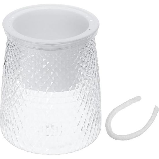 2 En 1   Porte Boule De Coton Transparent Et Porte Coton Tige Porte Boule De Coton Porte Coton Tige Pot En Coton Paillettes Grises Legerement Transparentes