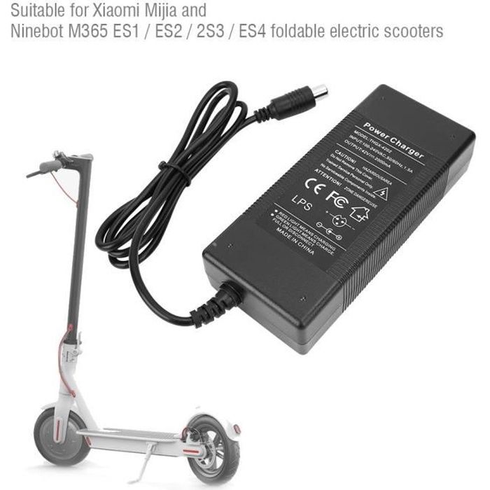 Chargeur de batterie adaptateur de chargeur de scooter électrique de remplacement 42V 2A pour Xiaomi 220V -FUT