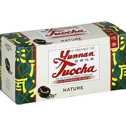 LOT DE 6 - YUNNAN TUOCHA - Thé noir nature - Thé de Chine garanti d'origine - 25 sachets individuels - 50g