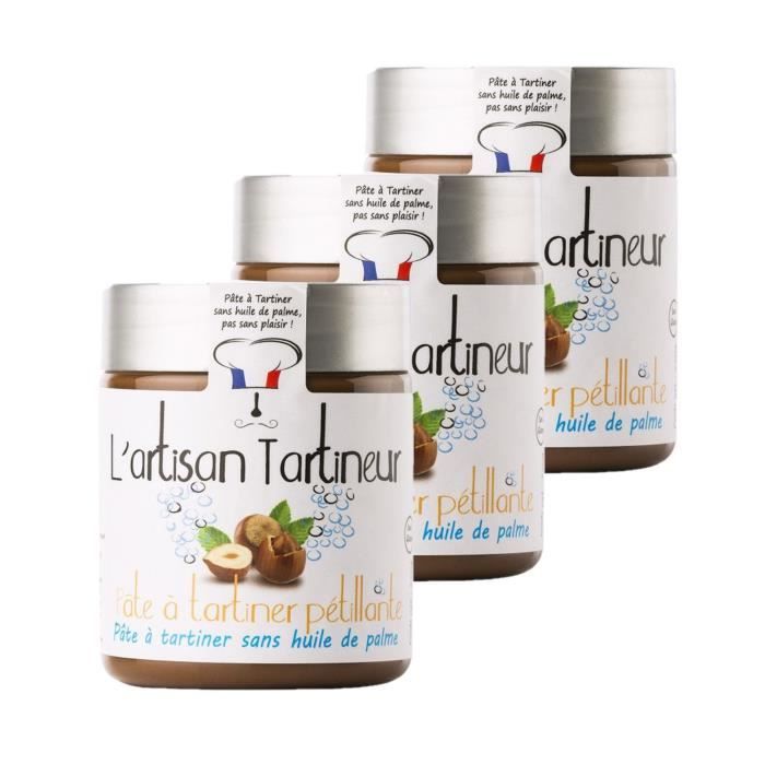 Lot 3x Pâte à tartiner pétillante - Pot 250g