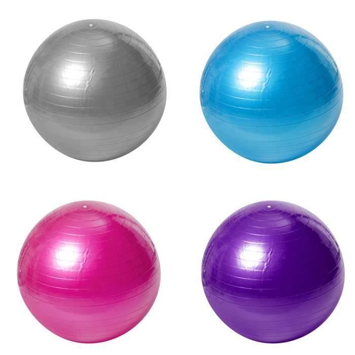 55cm Boule de yoga fitness avec pompe à air pied gris