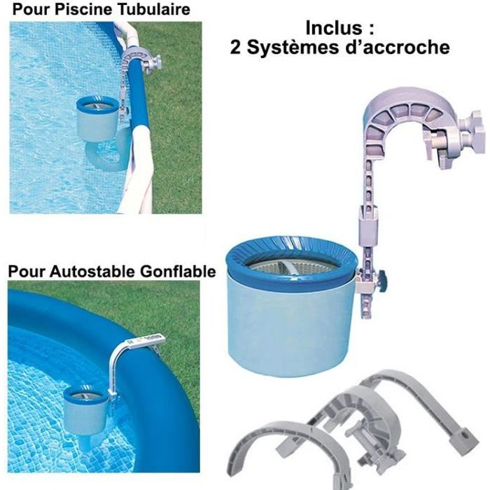 Skimmer de Piscine Hors Sol - Autostable et Tubulaire - Version Deluxe