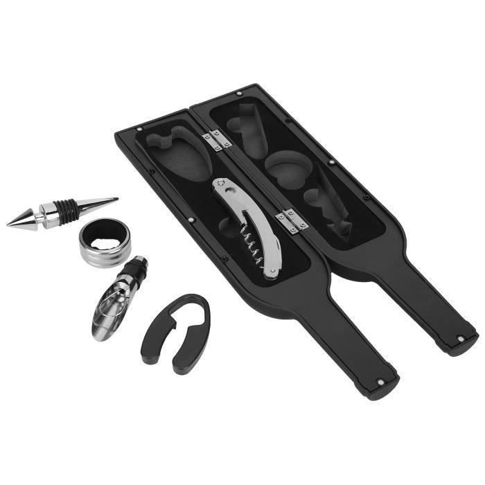 Kit ouvre-bouteille 5 pièces - ensemble ouvre-vin accessoires cadeau outils ensemble tire-bouchon ouvre bouteille de vin Kit