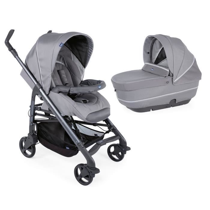 CHICCO - Duo poussette 2en1 Love Up Cool - Gris