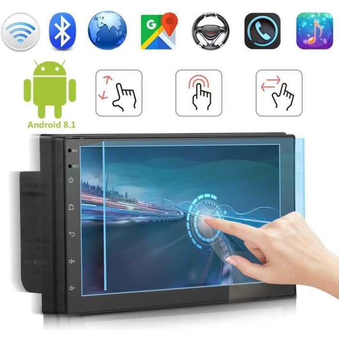 7- Autoradio Lecteur De Voiture Navigation Gps Bluetooth 4.0 Andorid 8.1