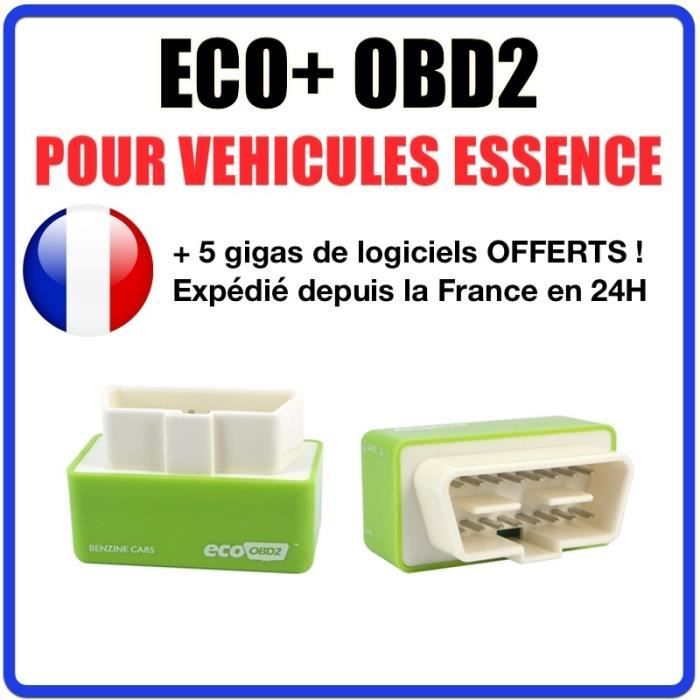 ECO+ OBD2 pour véhicule ESSENCE - Economie de carburant FLEXFUEL Bio Ethanol E85
