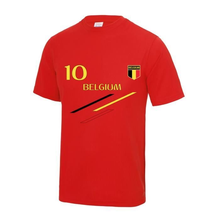 Maillot - Tee shirt de foot Belgique enfant Taille de 3 à 13 ans (3 / 4 ans - rouge)