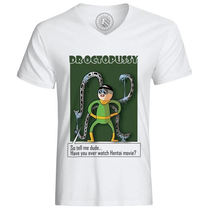 T-Shirt Homme Game Of Geek Dr Octopussy Super Héro Humour Hentai Japon