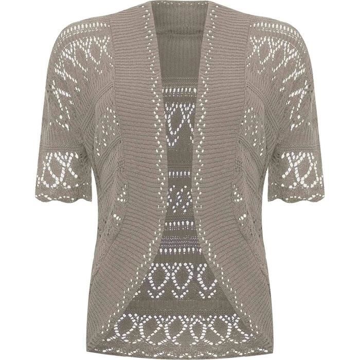 RageIT Femmes Boléro Crochet Cardigan Tricot
