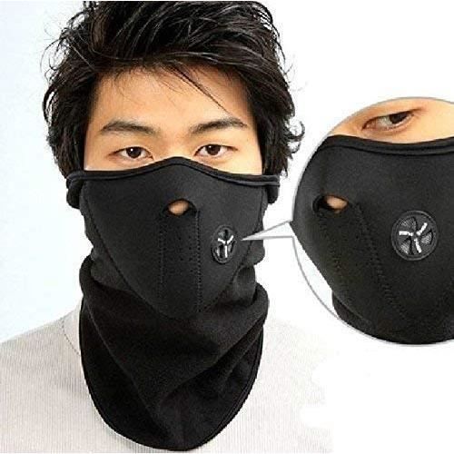 Homme Femme Cache-cou Moto Masque Tour de Cou Tube Chaud Thermique Balaclava Demi Cagoule Sport Extérieur Protection Visage Oreille