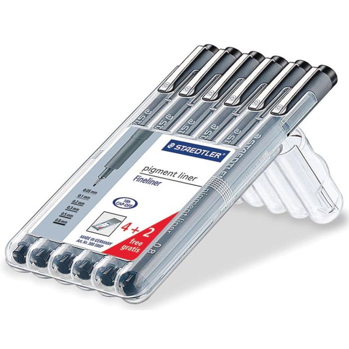 STAEDTLER Etui 6 Feutres Pointe Calibrée