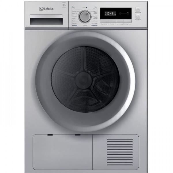 Seche-linge pompe a chaleur VEDETTE VSF218HS - 8kg - L60cm - Classe A++ - Silver 88,000000