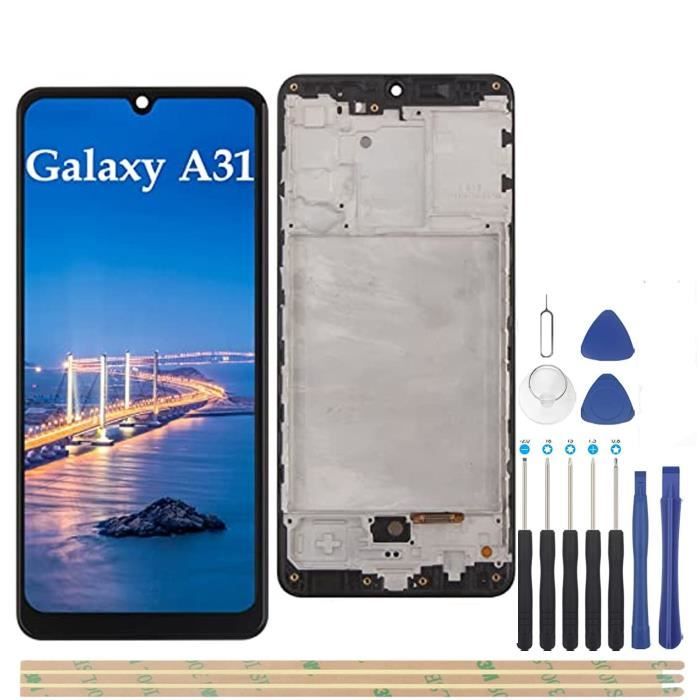 Écran LCD Samsung Galaxy A31/A315F + vitre tactile lcd Taille 6.4'' NOIR+ Kit outils + colle B7000