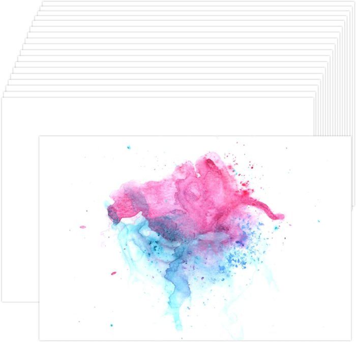 Lot De 100 Cartes Postales Vierges A6 - Carton 300g/m² Blanc - 10,5 X 14,8 Cm - Pour DIY, Invitations, Messages