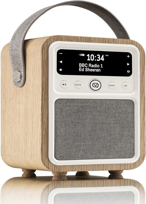 Radio VQ Monty DAB+/Bluetooth - Design Vintage Emma Bridgewater - Réveil Digital - Portable Avec USB - Fraises