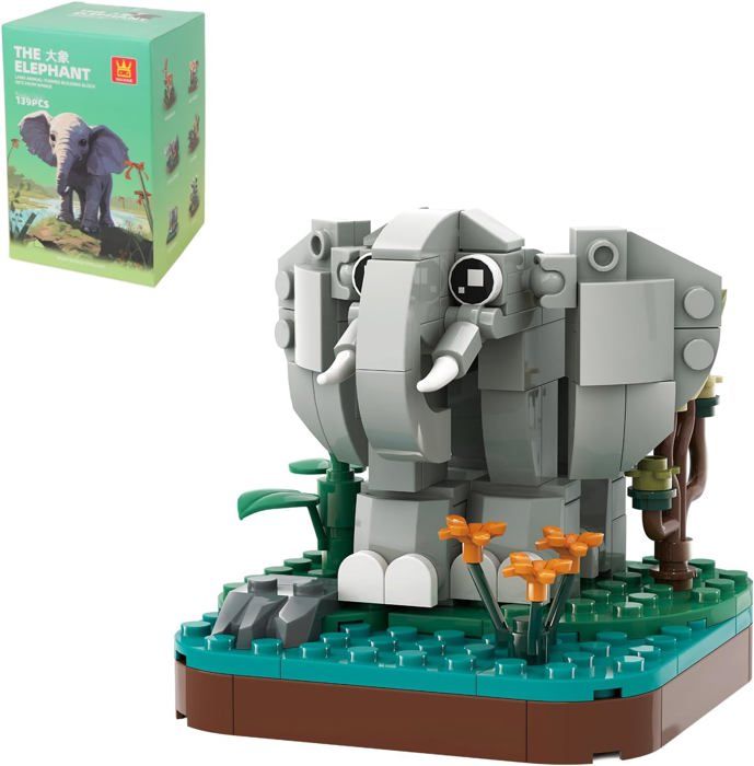 MEIEST – 3 Mini Blocs Animaux à Bascule – Renard, Chat Et Panda – 190 Pièces Chacun – Jouet éducatif Dès 6 Ans