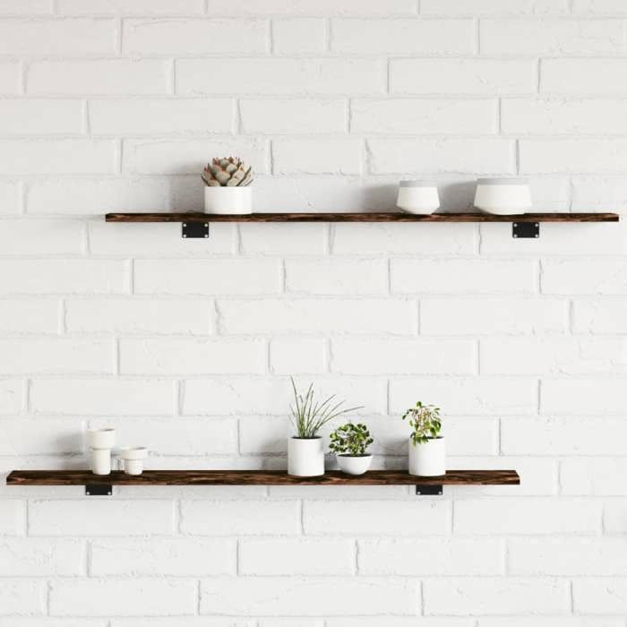 vidaXL Étagères Murales 4 pcs Tablettes Suspendues avec Rangement Étagères à Livres Flottantes Décorations de Salon 838285