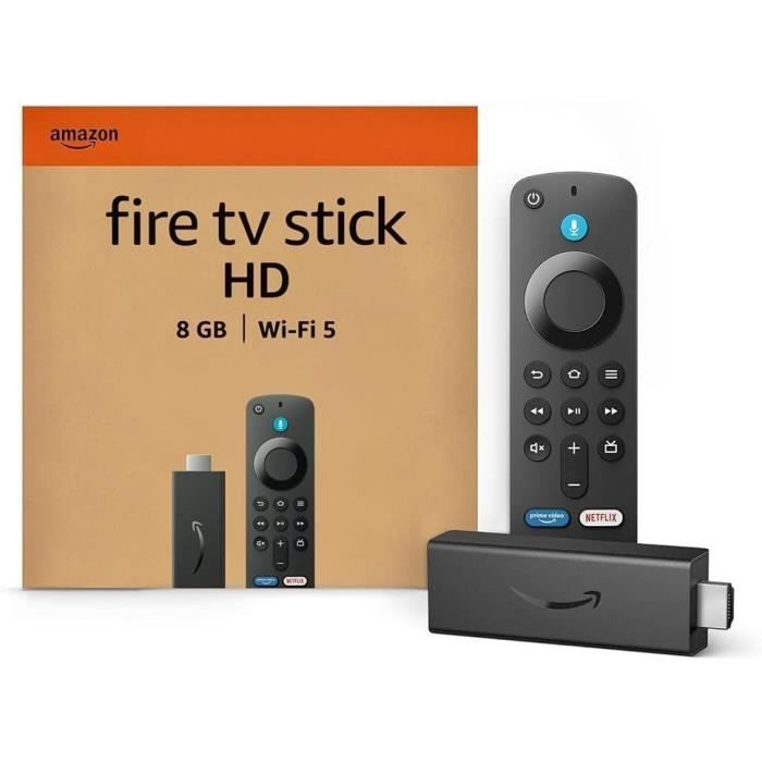 Fire TV Stick HD - AMAZON - Télécommande vocale Alexa - Streaming Full HD - Noir - 1080p