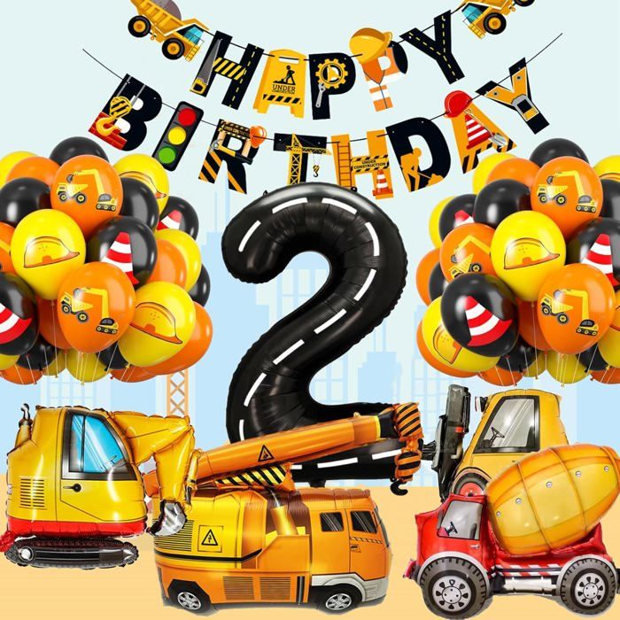 Decoration Anniversaire Chantier 3 Ans, Construction De Ballon Chantier