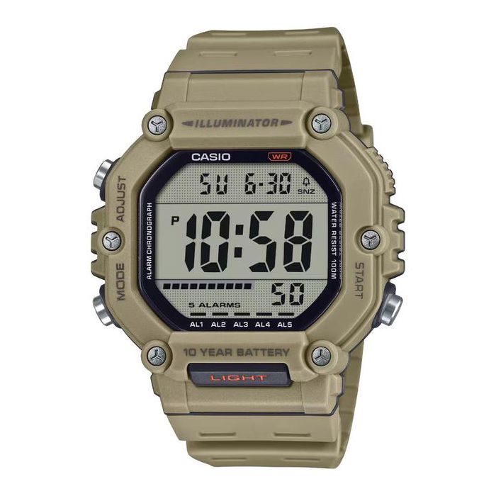 Montre sport - Casio - AE-1600H-5AVDF - Étanchéité 100m - Autonomie 10 ans - Bracelet résine vert