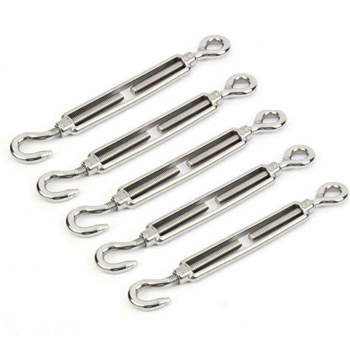Lot De 2 Tendeurs En Acier Inoxydable 304 M8 - Avec Crochet Et Tendeur