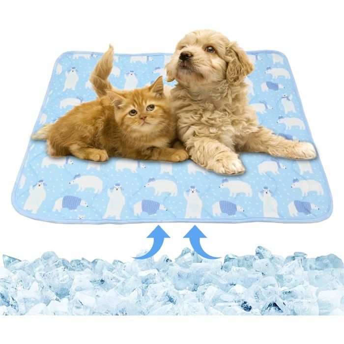 Tapis Rafraîchissant Pour Chien Et Chat - 70x55 Cm, Réutilisable, Lavable - Pour Les Chaudes Journées D'Été